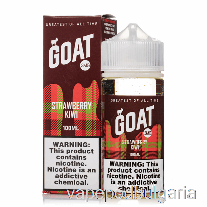 Vape Bulgaria Strawberry Kiwi - Goat E-liquid - 100ml 3mg